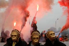 Protesty proti Solidaritě v Rusku