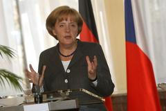 Merkelová Topolánek - tiskovka