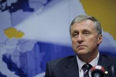 Premiér České republiky Mirek Topolánek na summitu EU v Bruselu