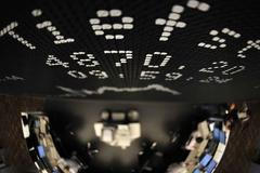 Světelný panel na burze ve Frankfurtu