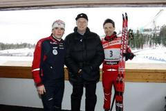 Raphael Poirée, norský král Harald a Ole Einar Björndalen