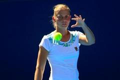 Jelena Dokičová při vítězném návratu na Australian Open