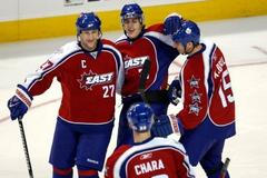 Utkání hvězd NHL Chára Malkin Kovalev Kaberle