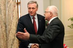 Klaus s Topolánkem v Lánech