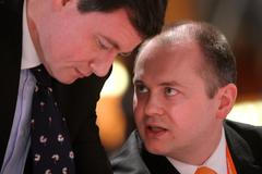 Sjezd ČSSD - David Rath a Michal Hašek