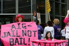 Demonstrace před AIG