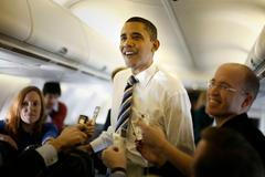 Obama v letadle
