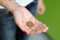 Mince v ruce - peníze
