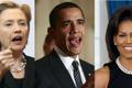 Obama, Obamová, Clintonová