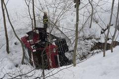 Taxirolba, která skončila v potoce