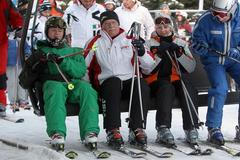 Václav Klaus lyžuje ve Špindlerově Mlýně