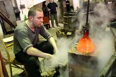 Sklárny Egermann Nový Bor - jedno z nestřežených pracovišť