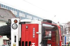 Nehoda hasičské cisterny v Brně