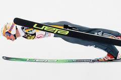 Jakub Janda při svém úvodním skoku v Ga-Pa.skoky na lyžích