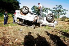 Vrak automobilu, ve kterém zemřela žena zimbabwského premiéra
