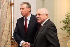 Klaus s Topolánkem v Lánech