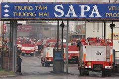 Požár tržnice v Praze-Libuši