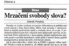 Komentář šéfredaktora Práva Zdeňka Porybného