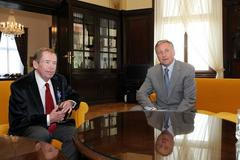 Václav Havel a Mirek Topolánek