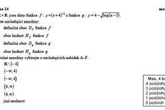 Matematika - vyšší úroveň - úloha 14