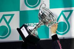 Sebastien Vettel se raduje z vítězství v Číně