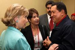 Clintonová a Chávez