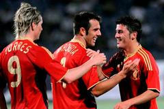 David Villa, Torres oslavují výhru Španělska