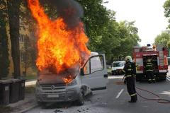 Zásah hasičů v centru Zlína