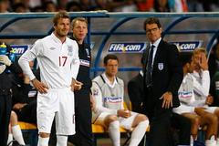 Anglie - Kazachstán: David Beckham byl náhradníkem