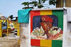 Conakry - vyobrazení šéfa zdejší junty