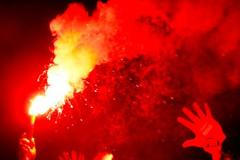 Fanoušci FC Barcelona slaví mistrovský titul.