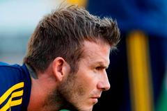 David Beckham v zápase s AC Milán