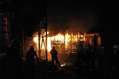 Požár vagónů v Českých Budějovicích