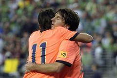 FC Barcelona: Messi a Krkič se radují z branky