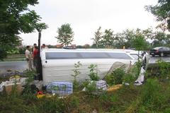 Dodávka s ukrajinci havarovala na Olomoucku