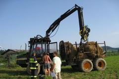 Zabití proudem na poli u obce Lískovec