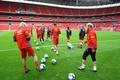 Wembley - trénink českých fotbalistů