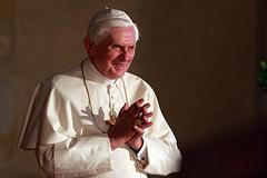 Papež s akademiky ve Vladislavském sále