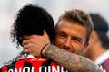 David Beckham v zápase s AC Milán