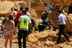 Pád skály v Albufeiře