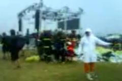 Zřícený stan na festivalu Pohoda