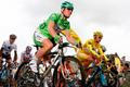 Mark Cavendish a Rinaldo Nocentini na startu 13. etapy Tour de France