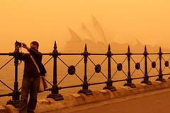 Prašná bouře zaskočila Sydney