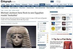 Egyptská socha s tváří Michaela Jacksona