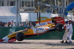 Poškozený vůz Piqueta