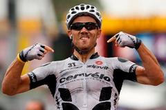 Thor Hushovd se raduje z vítězství v šesté etapě Tour de France v Barceloně