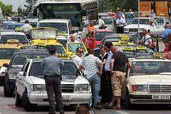 Stávka taxi v Ruzyni
