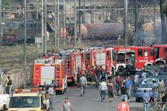 Exploze vlaku v Itálii