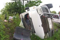 Dodávka s ukrajinci havarovala na Olomoucku