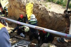 Záchrana zavaleného muže na Plzeňsku